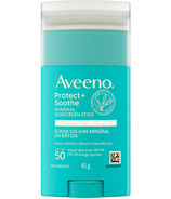 Aveeno Protect + Soothe Mineral Sunscreen Stick SPF 50+ (en anglais)