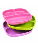 Re-Play Divided Plates Butterfly Bright Pink, Lime Green and Purple