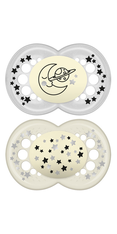 Grey Mam Pacifier Buy MAM Glow in the Dark Night Pacifier Astro Set Beige & Grey at Well ...