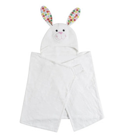 ZOOCCHINI Kids Plush Terry Hooded Bath Towel Bella Bunny