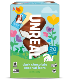 Unreal Easter Box Dark Chocolate Coconut Bars