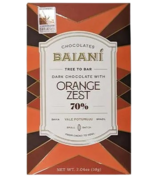 Baiani Chocolat noir au zeste d'orange, 70 % de cacao