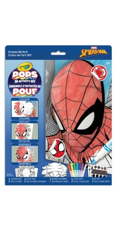 Buy Crayola Spiderman Pops Colour Activity Box Kit at