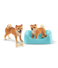 Schleich Shiba Inu Mother and Pup