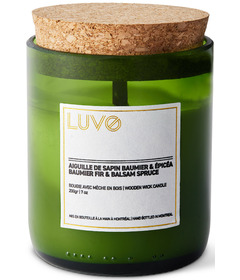 LUVO Wooden Wick Scented Candle Baumier Fir & Balsam Spruce
