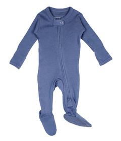 L'ovedbaby Organic 2Way Zipper Footie Slate