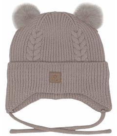 Calikids PomPom Knit Hat Sand