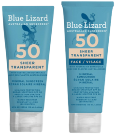 Blue Lizard SPF 50 Sheer Face & Body Mineral Sunscreen Bundle