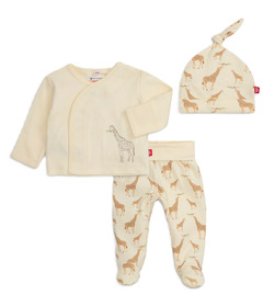 Magnetic Me Organic Cotton Take Me Home Set Cream Jolie Giraffe