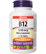 Webber Naturals Timed-Release Vitamin B12 1200mcg