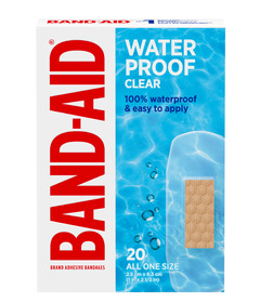 Band-Aid Waterproof Clear Adhesive Bandages