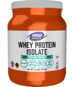 NOW Foods Sports Whey Protein Isolate Powder Unflavoured