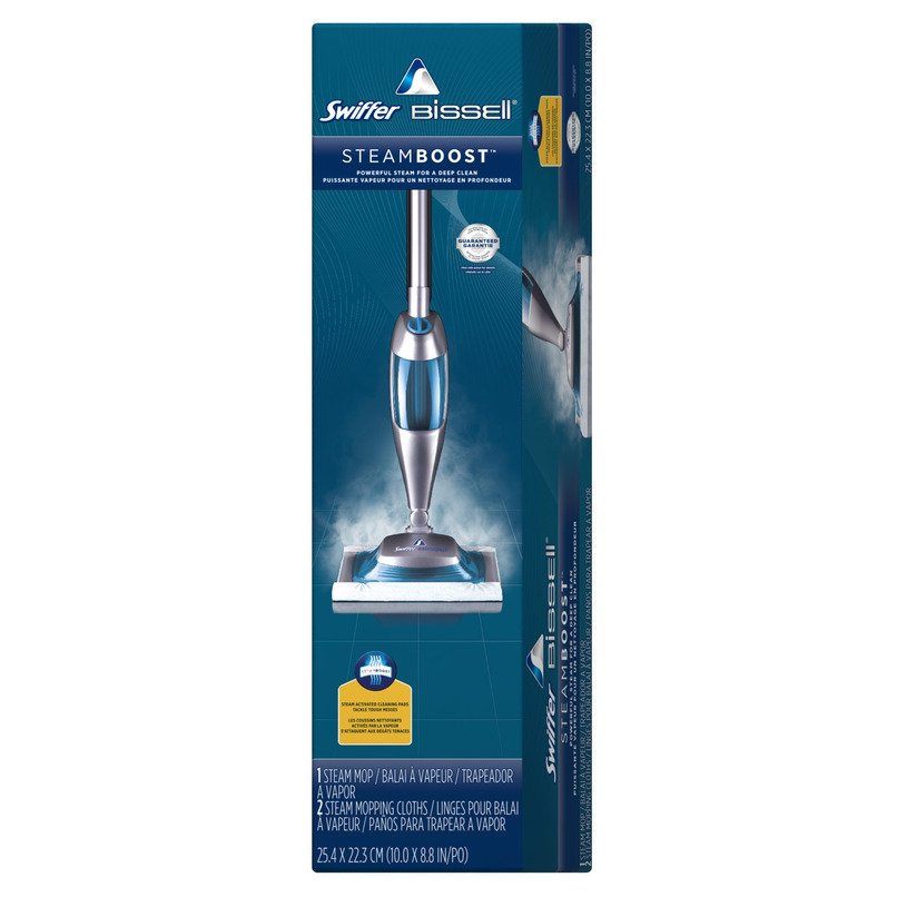 Kit de inicio de trapeador de vapor, Swiffer Bissell Steamboost,en caja