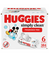 Huggies Simply Clean Lingettes pour Bébé Non Parfumées 