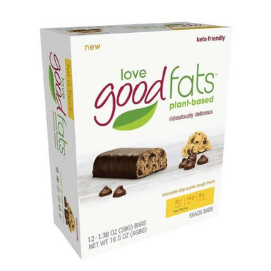 Love Good Fats Chocolate Chip Cookie Dough Bar Case Love Good Fats Chocolate Chip Cookie Dough Bar Case