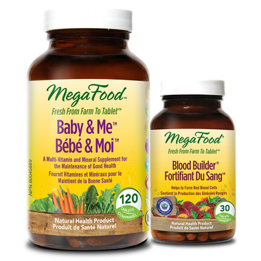 MegaFood Baby & Me Multi-Vitamin with Bonus Blood Builder MegaFood Baby & Me Multi-Vitamin with Bonus Blood Builder
