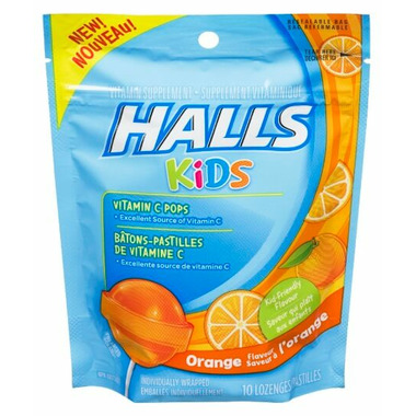 Halls Kids Vitamin C Pops Orange Flavour Halls Kids Vitamin C Pops Orange Flavour