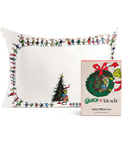 Kitsch x The Grinch Standard Satin Pillowcase Whoville