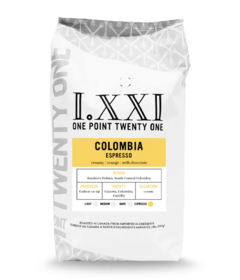 One Point Twenty One Whole Bean Espresso Colombian South Tolima 