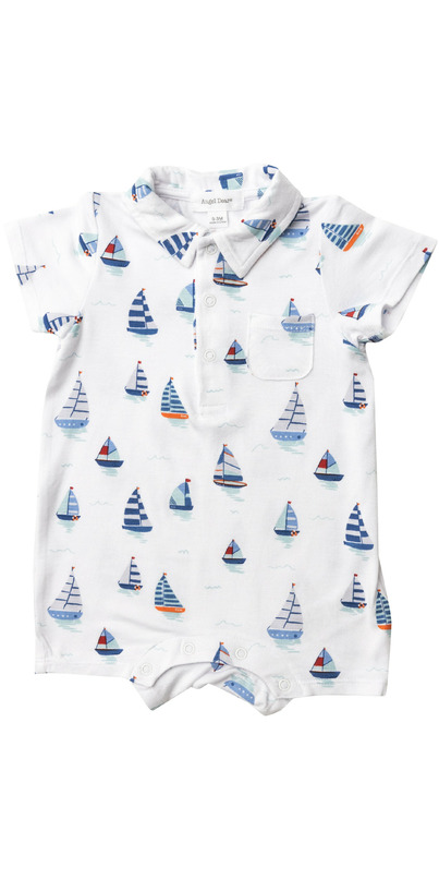 Angel Dear Stripe Vintage Blue Polo Shortie main image 1