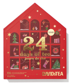 image of DAVIDsTEA Holiday Advent Calendar 24 Days of Teas Caffeine Free with sku:338749