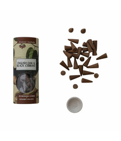 Creative Co-Op Incense Cones English Oak & Black Currant 