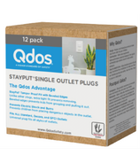 Qdos StayPut Single Outlet Plug Cover Pack White