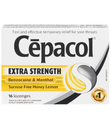 Cepacol Extra Strength Sucrose Free Lozenges Honey Lemon