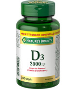 Nature's Bounty Vitamin D3 2500 IU Value Size