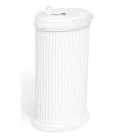 Ubbi Fluted Diaper Pail Matte White