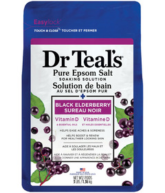 Dr Teal's Salt Soak with Pure Epsom Salt Black Elderberry