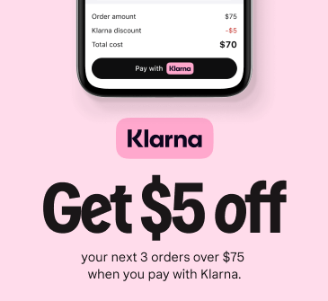 Shop now, pay with Klarna.