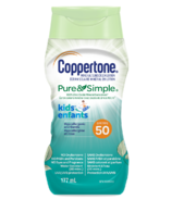 Coppertone Écran Solaire Minéral Pure & Simple pour Enfants FPS 50