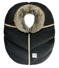 7AM Enfant Car Seat Cocoon Tundra Black Faux Fur