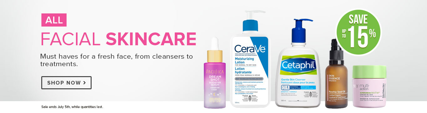 Save up to 15% on All Facial Skincare