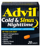 Advil rhume et sinus caplets de nuit