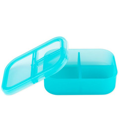 Bumkins Silicone Bento Box 3 Section Blue Jelly