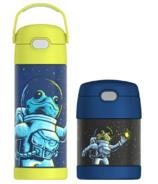 Thermos Water Bottle & Food Jar Space Frog Bundle