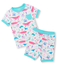 Hatley Bamboo Short Pajama Set Painted Sealife