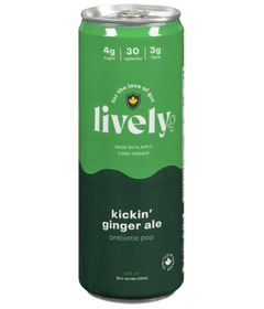 Lively Prebiotic Pop Kickin' Ginger Ale