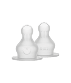 BIBS Baby Bottle Nipple Round Silicone Pack Slow Flow
