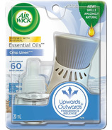 Kit d'huile parfumée Air Wick pour rafraîchisseur d'air rechargeable Crisp Linen