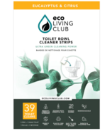 Eco Living Club Toilet Bowl Cleaner Strips Eucalyptus & Citrus Scent