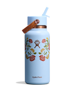 Hydro Flask Wide Mouth with Flex Straw Cap Western Light Blue Hydro Flask Wide Mouth with Flex Straw Cap Western Light Blue