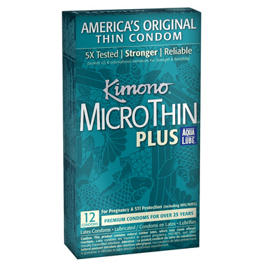 Kimono MicroThin Plus Aqua Lube Condoms Kimono MicroThin Plus Aqua Lube Condoms