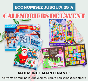 Économisez jusqu'à 25 % sur les calendriers de l'avent