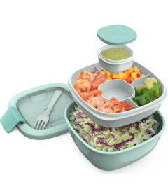 Bentgo All-in-One Salad Container Coastal Aqua