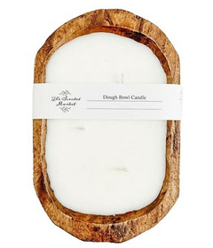 image of The Scented Market 3 Wick Dough Bowl Brown O'Christmas Tree with sku:337804