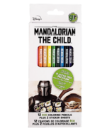 greenre Mandalorian The Child 12 Eco-Colouring Pencils + 2 Sticker Sheet
