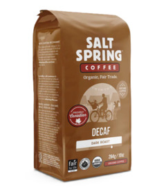 image of Salt Spring Coffee Decaf Dark Roast Ground Coffee with sku:282245